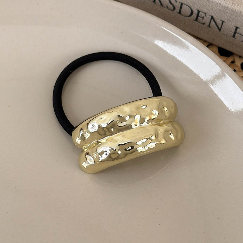 Wholesale geometric metal elastic all-match design retro temperament hair rope